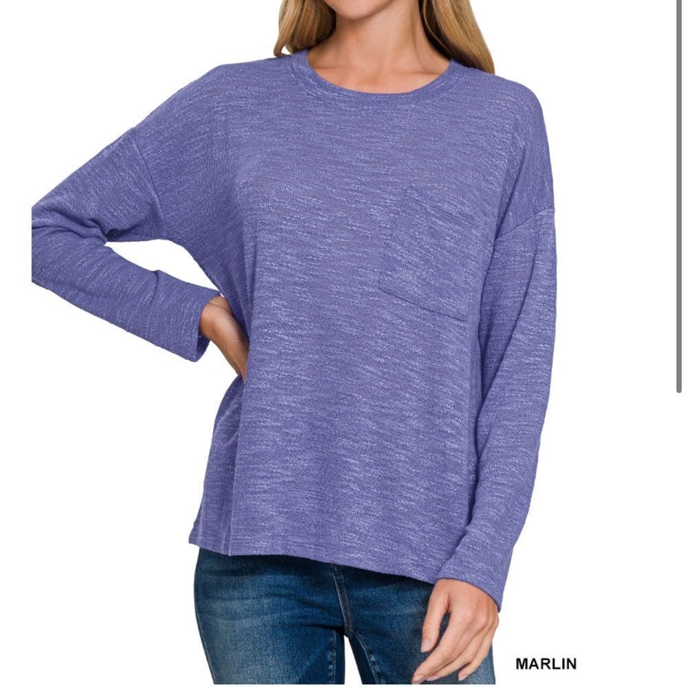 #HT-2496Y SLUB HACCI LONG SLEEVE T SHIRTS Marlin